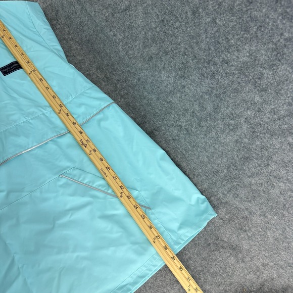 Simply Southern Womens Rain Jacket/Coat XXL Pullover 1/4 Zip Hood Light Blue - Picture 13 of 13